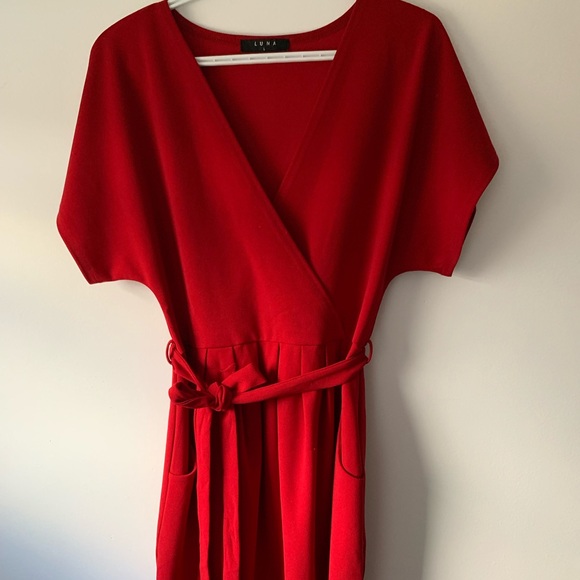 Luna Perfect Red Dress - Picture 2 of 2